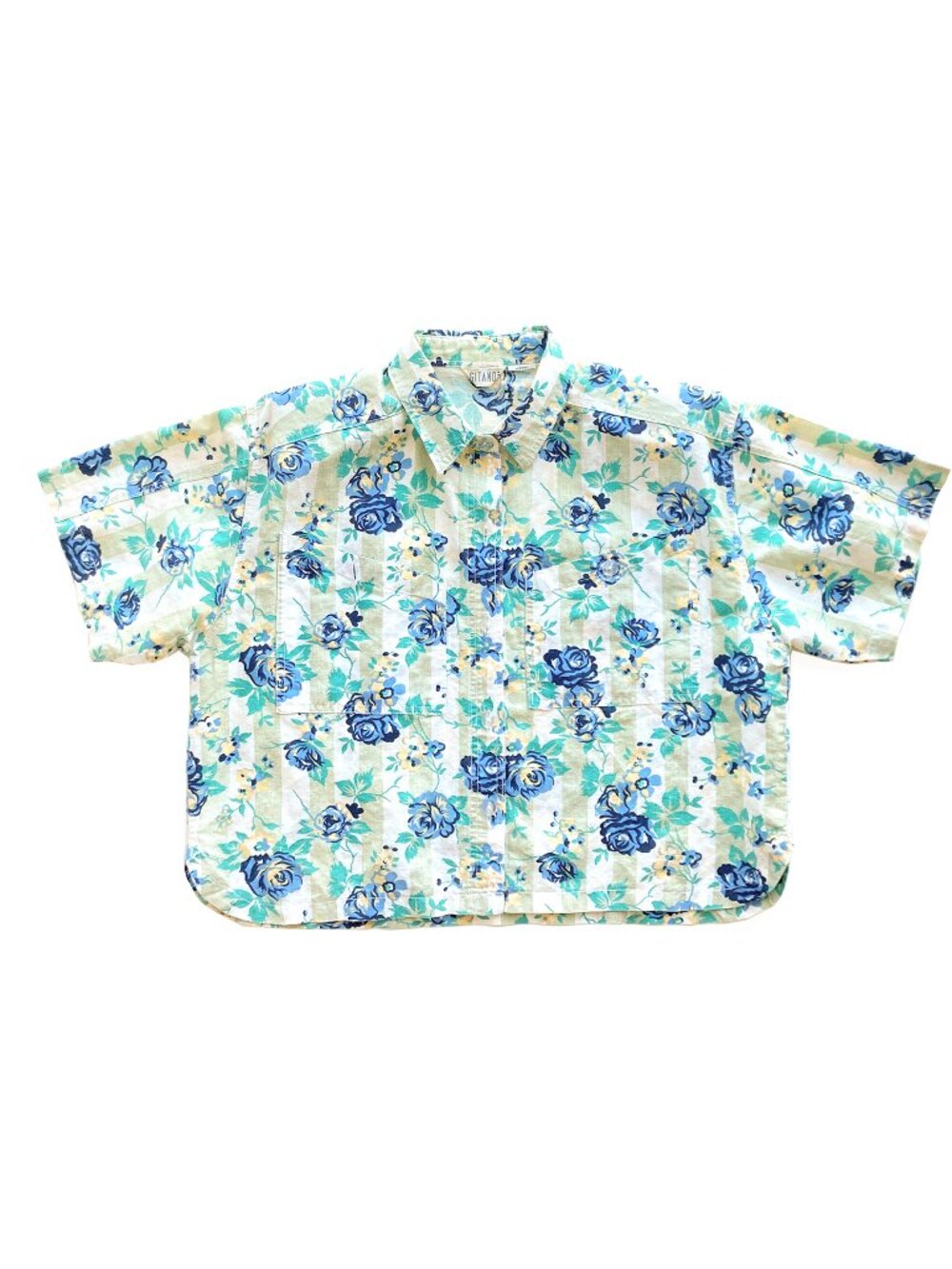 GITANO Vintage 90s Floral Shirt with Pockets